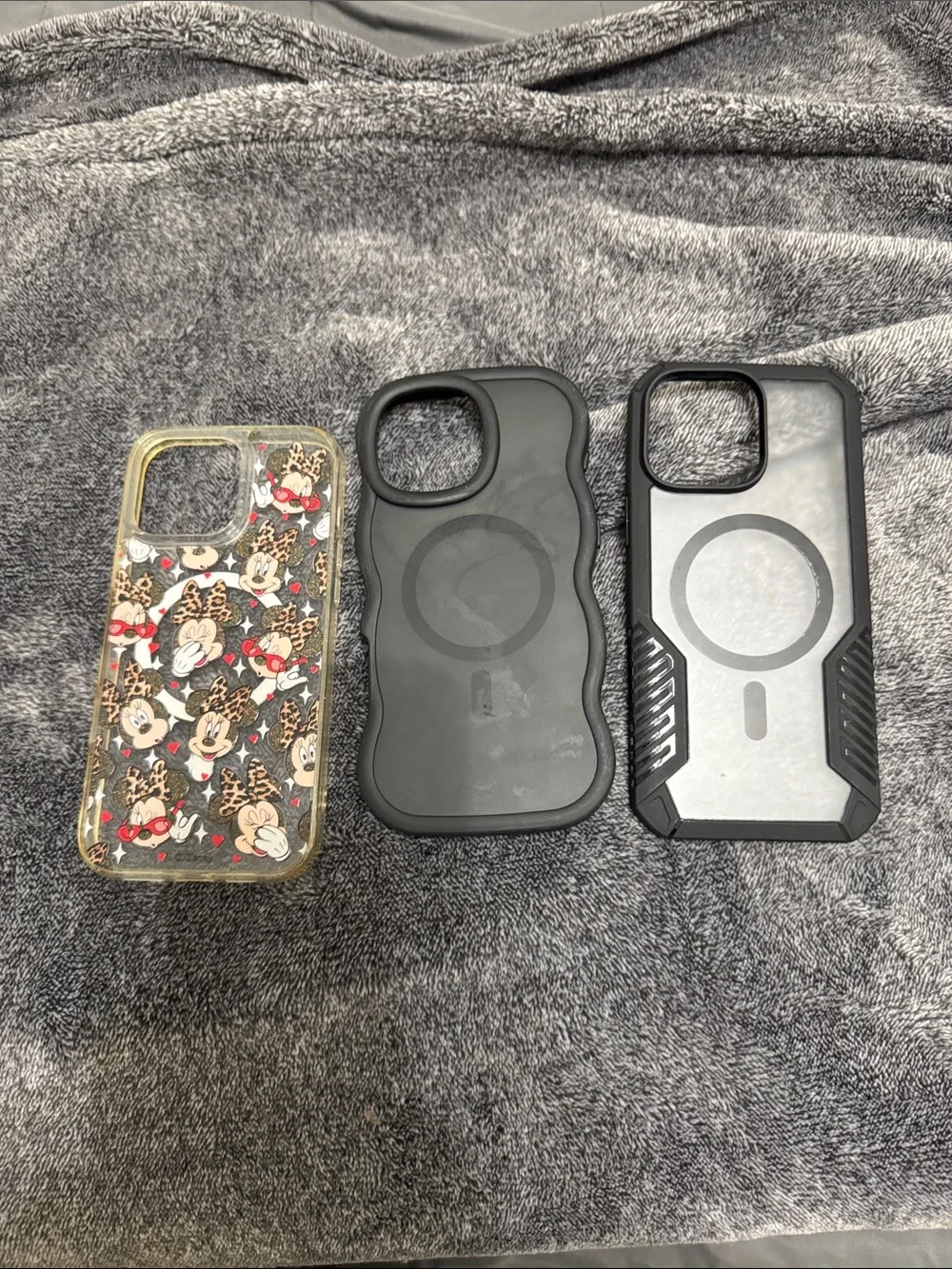 Apple Mixed Phone Case Bundle in Pink, Black, Leopard, Clear, and Gold Accents